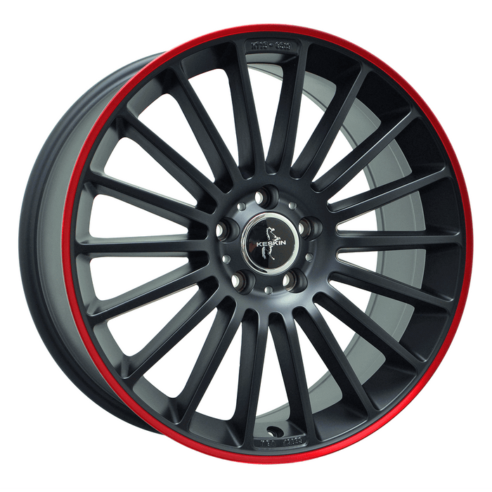 Keskin-KT15-Matte-Black-Lip-Red-Black-19x8.5-66.6-wheels-rims-felger-Faelgkongen