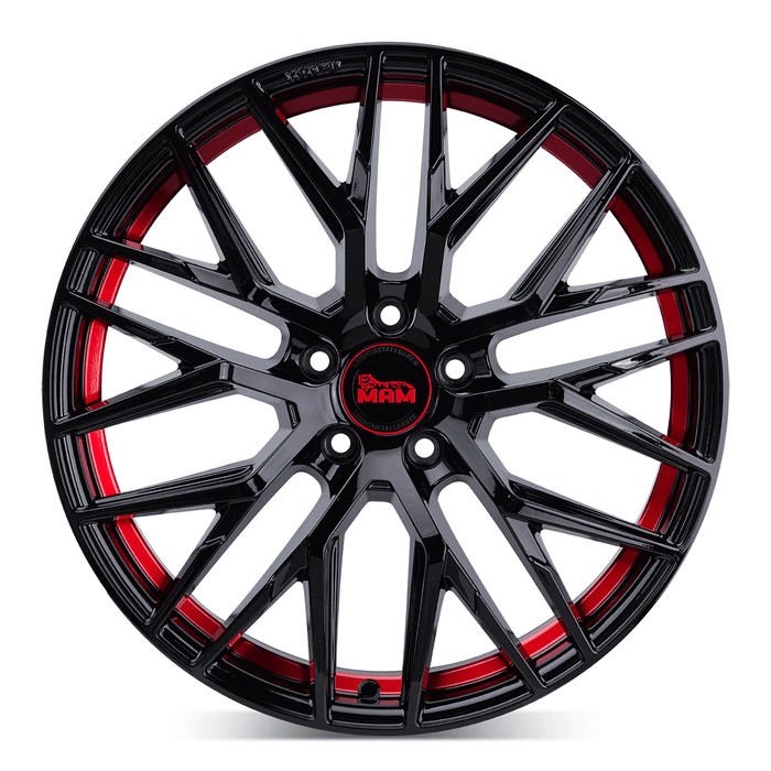 MAM RS4 Black Painted Red - 19x8.5 | 5x112 | +30 | 72.6mm